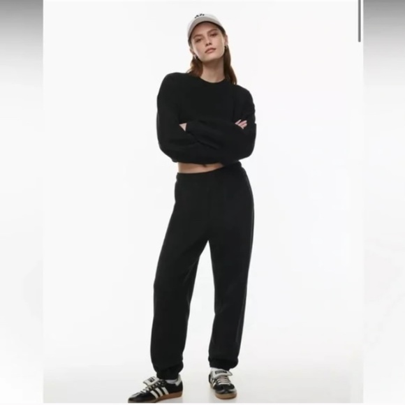 TNA Pants - TNA Cozy Fleece Mega Sweatpants - Black - Size Large